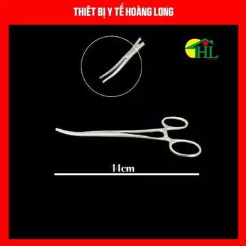 Panh Y Tế, Panh Gắp Phẫu Thuật, Pen Kẹp Y Tế, Panh Cong Không Mấu 14cm - Hàng Pakistan