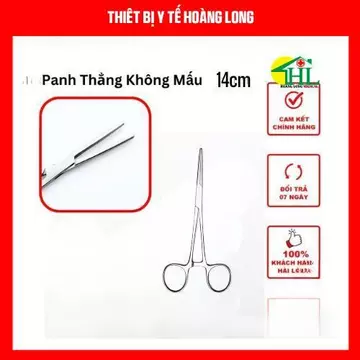 Panh Y Tế, Panh Gắp Phẫu Thuật, Pen Kẹp Y Tế, Panh Thẳng Không Mấu 16cm - Hàng Pakistan