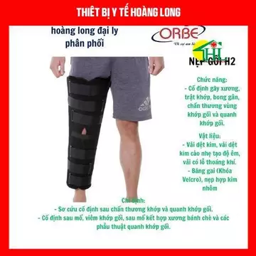 Nẹp Gối Orbe H2 Hỗ Trợ Cố Định Xương Khớp Gối & Quanh Khớp Gối