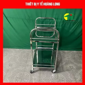 Xe Đẩy Inox 2 Tầng- Xe Tiêm Inox 2 Tầng Thiết bị phòng khám,Spa