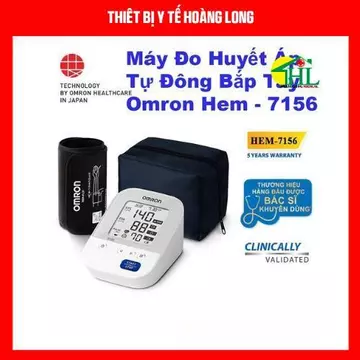 [Hàng Chính Hãng] Máy Đo Huyết Áp Bắp Tay Omron HEM 7156 - Nhập Khẩu Nhật Bản - Bảo Hành 5 Năm - Máy Đo Huyết Áp