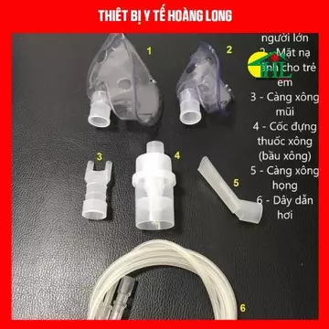 Bộ Phụ Kiện Máy Xông Khí Dung - Phụ Kiện Xông Mũi Họng Phù Hợp Tất Cả Các Dòng Máy