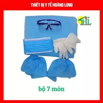 Com Bo 7 Món Quần Áo Phòng Dịch, Quần Áo Bảo Hộ Dùng Trong Y Tế
