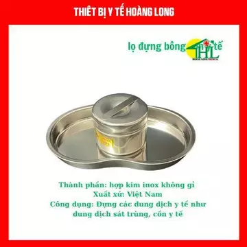 Hộp Inox Đựng Bông Cồn Y Tế- Inox 304