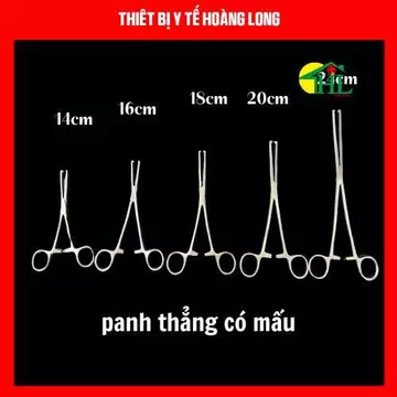 Panh Y Tế Các Size 14 -16-18-20-24CM- Pen Kẹp Y Tế,Kẹp Phẩu Tích, Panh Thẳng Có Mấu Các Số