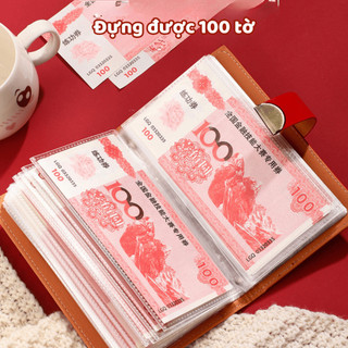 Sổ Đựng Tiền Tiết Kiệm Có Khoá Mật Mã, Sổ Cất Tiền Bằng Da Cao Cấp Đựng Được 100 Tờ Bảo Mật Chống Rơi - HTKT02