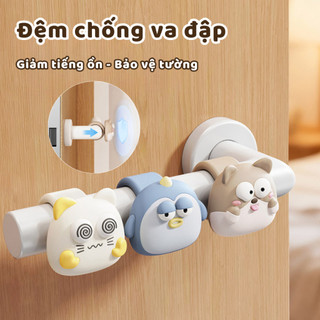 Miếng Chặn Cửa Chống Va Đập Silicon Giảm Tiếng Ồn Bảo Vệ Tường, Đệm Chặn Cửa Hình Thú Ngói - CC05