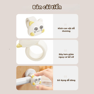Miếng Chặn Cửa Chống Va Đập Silicon Giảm Tiếng Ồn Bảo Vệ Tường, Đệm Chặn Cửa Hình Thú Ngói - CC05