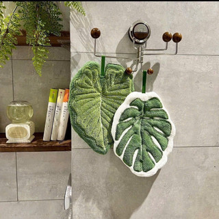 Khăn lau tay hình lá cây dễ thương, Decor nhà tắm phòng bếp ,  chất liệu mềm mại thấm hút tốt (sẵn) 🌸🌸🌸