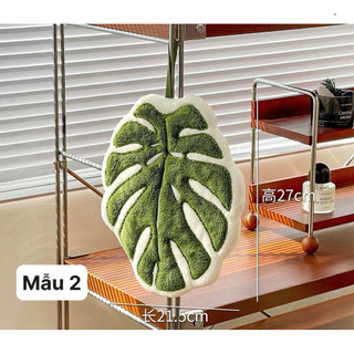 Khăn lau tay hình lá cây dễ thương, Decor nhà tắm phòng bếp ,  chất liệu mềm mại thấm hút tốt (sẵn) 🌸🌸🌸