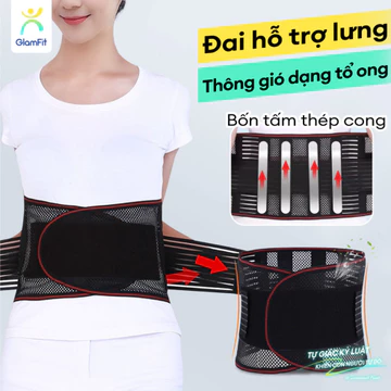 Dây đeo hỗ trợ lưng,Đai hỗ trợ giảm đau lưng,Đai Lưng Bảo Vệ Cột Sống Thoát Vị Chống Đau Lưng Loại Thoáng Khí
