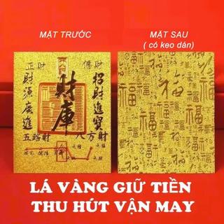 Lá Vàng Tài Khố Thu Hút Tài Lộc May Mắn Phong Thủy , có keo dán