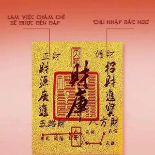 (đã khaii quang) Lá Vàng Tài Khố Thu Hút Tài Lộc May Mắn Phong Thủy