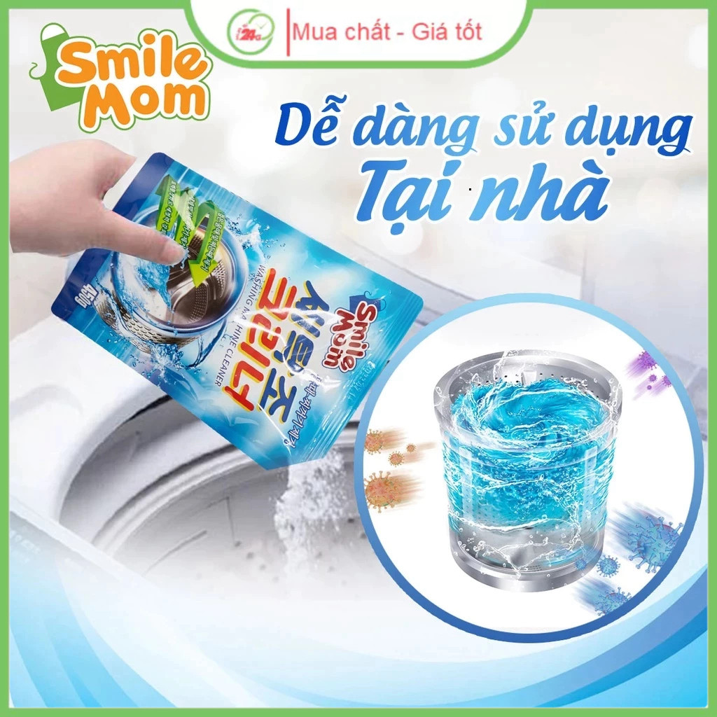 Bột Vệ Sinh Lồng Giặt Hàn Quốc Smile Mom 450Gr Chính Hãng