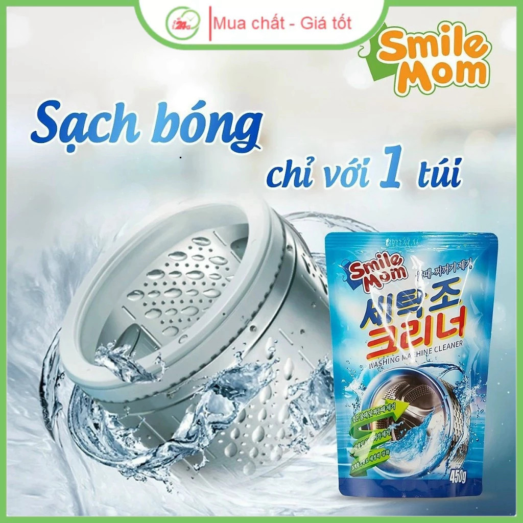 Bột Vệ Sinh Lồng Giặt Hàn Quốc Smile Mom 450Gr Chính Hãng