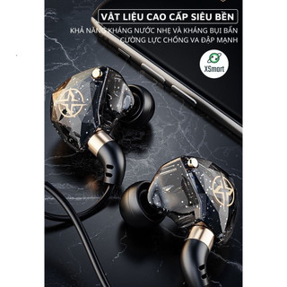 Tai Nghe Dây Nhét Tai Chống Ồn X6 Âm Thanh Siêu Bass Nghe Nhạc, Xem Phim, Chơi Game Cực Đã Tích Hợp Mic Lọc Âm, Jack 3.5