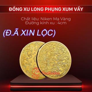 Đồng xu Long Phụng sum vầy may mắn phong thủy tài lộc
