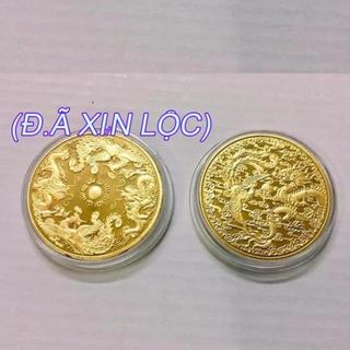 Đồng xu Long Phụng sum vầy may mắn phong thủy tài lộc
