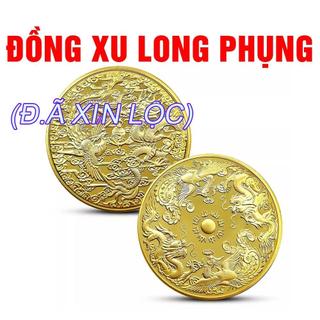 Đồng xu Long Phụng sum vầy may mắn phong thủy tài lộc