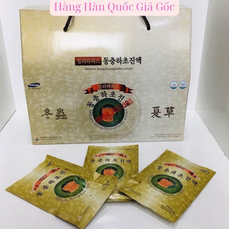 Đông Trùng Hạ Thảo Nước Hàn 30 Gói Tốt cho Sức Khỏe ( hàng mới về )