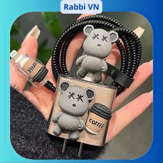 [Kawas Coffe] Bộ phụ kiện bảo vệ củ sạc và cáp sạc cho iphone PD18/20W bằng silicon cao cấp