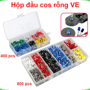 Hộp đầu cos rỗng VE gắn dây diện tránh tưa dây và chạm chập