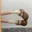 Giày Lót Lông Cừu Cổ Thấp Da Lộn Đế Bánh Mì Cao, Thời Trang Hiện Đại Phù Hợp Với Thời Tiết Thu Đông 6cm - NT_SHOES
