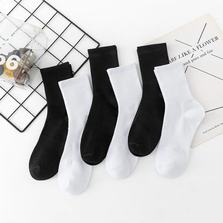 Tất nữ cổ cao dáng trơn chất cotton mềm mịn khử mùi an toàn chống hôi chân 197