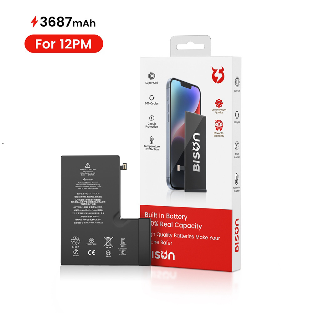 Pin Điện Thoại Siêu Pin BISON Chính Hãng Dành Cho iP 7/8/X/11/12/13/14/15-Mini/Plus/Pro/ProMax | BigBuy360 - bigbuy360.vn