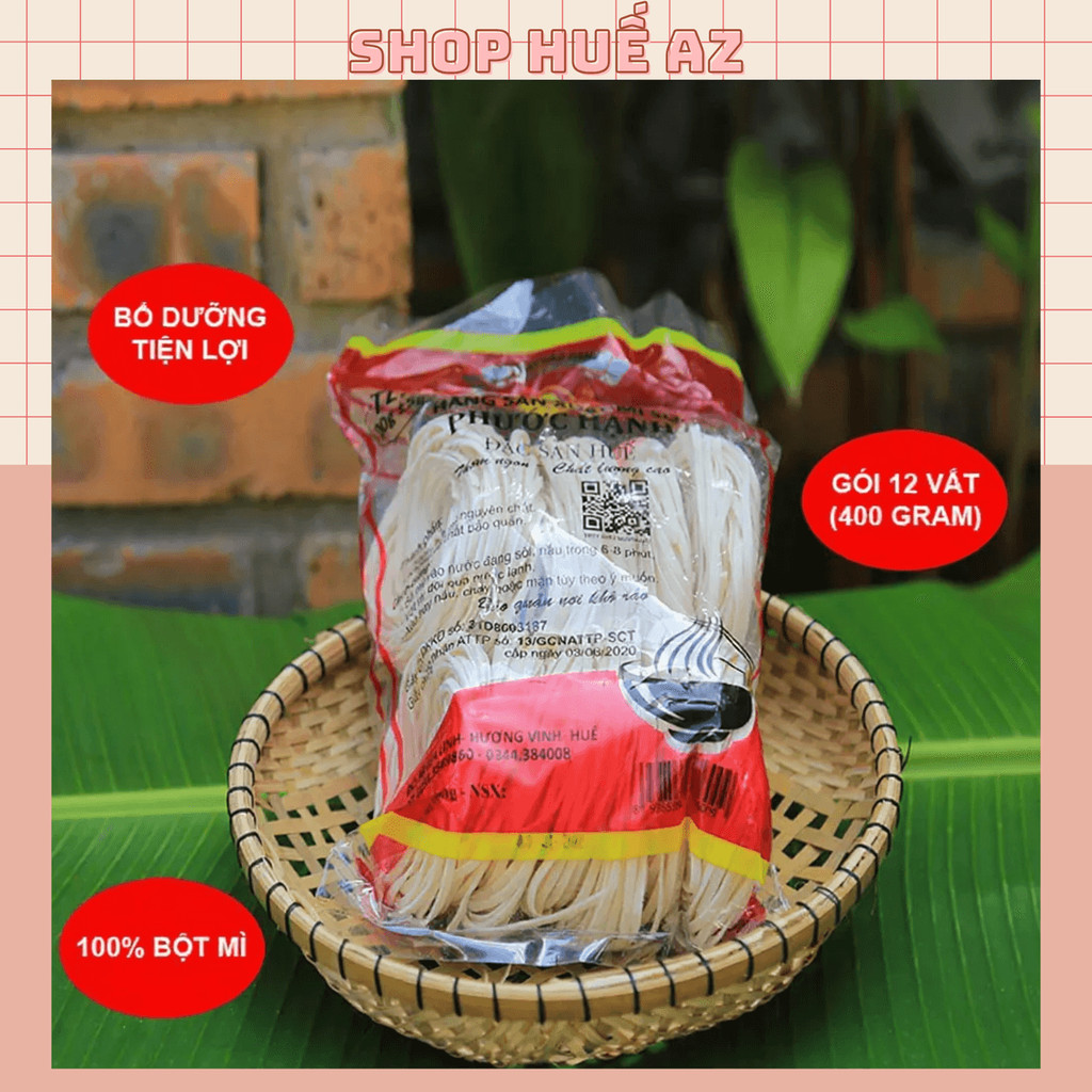 COMBO 3 gói bánh canh bột mì khô Phước Hạnh Huế (1 gói = 400gram)