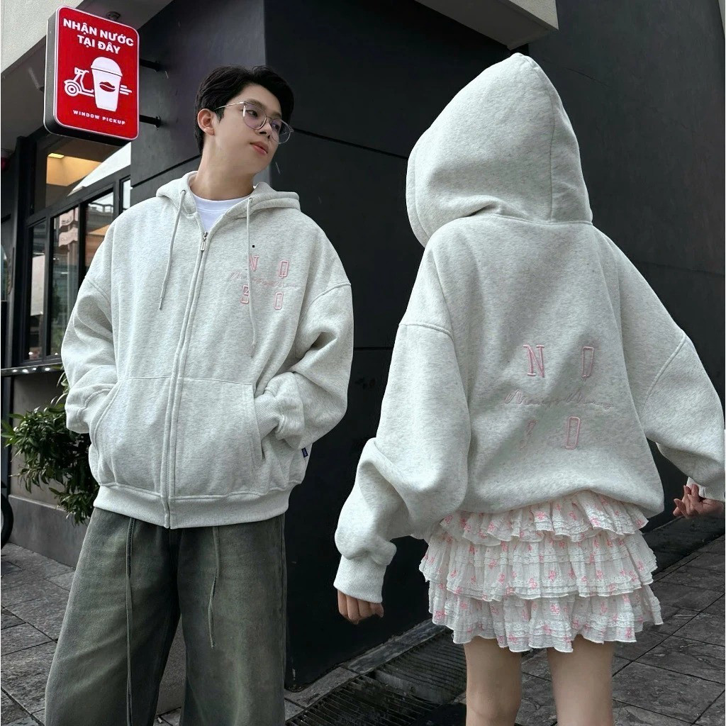 Áo Hoodie Zip NQ30 SQUARE Form Boxy CHỮ THÊU Áo Khoác Nỉ Form Rộng Đủ Size Nam Nữ Unisex ManiaShop  2025