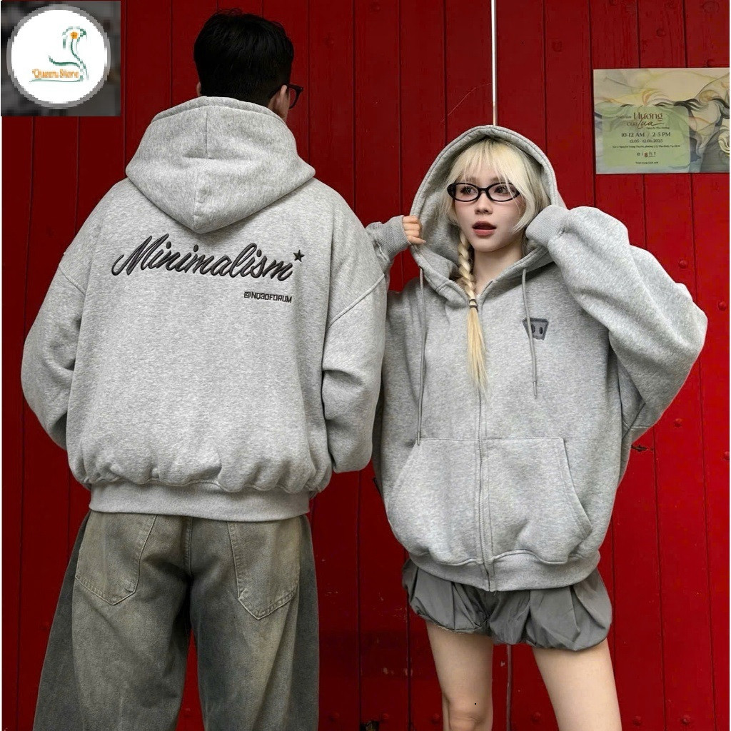 Áo Khoác Hoodie NQ30 – Thiết Kế Boxy Oversize, Thêu Nổi Cá Tính, Mũ Rộng Unisex MANIA  2025