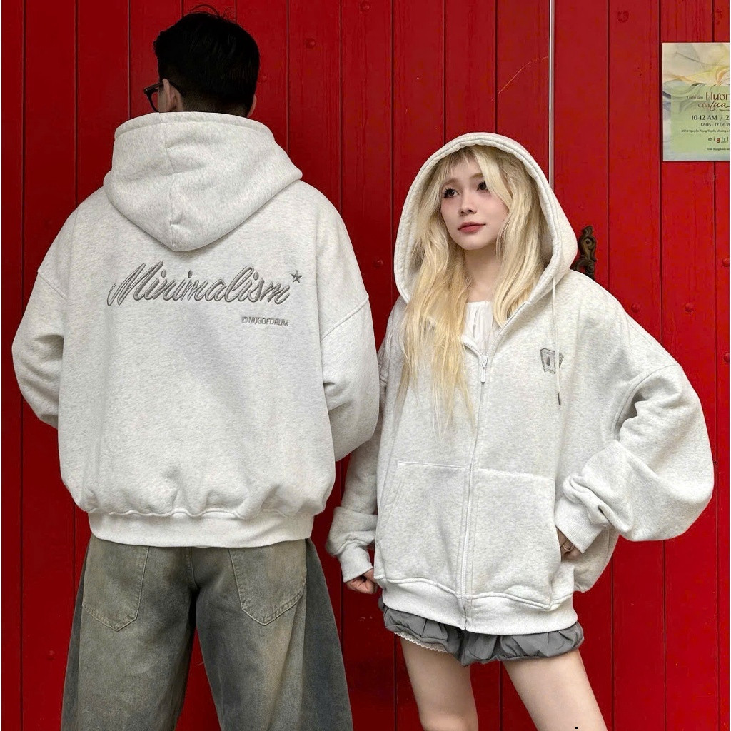 Áo Khoác Hoodie NQ30 – Thiết Kế Boxy Oversize, Thêu Nổi Cá Tính, Mũ Rộng Unisex MANIA  2025