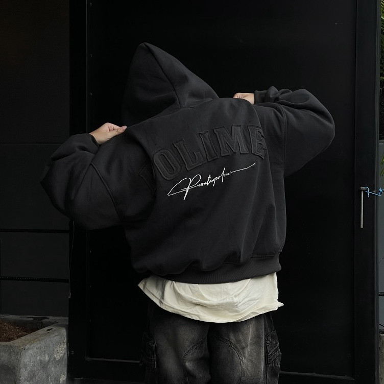 🔥New🔥Áo Hoodie Boxy Zip Vải Nỉ Ngoại Pandax Polime, Áo Khoác Nỉ Hai Lớp Khoá Kéo Chống Rét 2024 Maniashop  2025