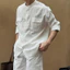 🔥HOT🔥 Áo Sơ Mi Linen Oxford Dài Tay Đũi Nam Trắng Đen Boy Local Brand Sơn Tùng MTP Cổ Tàu Nam 2 Túi Ngực Maniashop 20