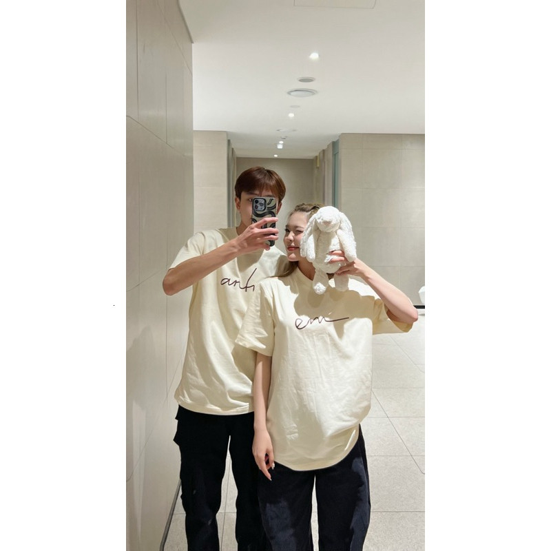 Áo Thun Cặp Đôi Nam Nữ Chất COTTON In Chữ Anh và Em Mặc Cùng Người Yêu Áo Phông Tay Lỡ, Set Đồ Bộ Xinh Xắn Maniashop  20