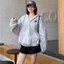 Áo Hoodie Zip Unisex – NQ30 Form Boxy Thoải Mái, Thêu Chữ Nổi, Có Mũ Trùm Rộng 2025