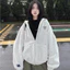 Áo Hoodie Zip Unisex – NQ30 Form Boxy Thoải Mái, Thêu Chữ Nổi, Có Mũ Trùm Rộng 2025