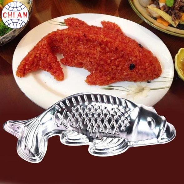 Khuôn cá chép nhôm – đóng xôi, thạch, bánh Trung Thu, nhiều cỡ, hoạ tiết sắc nét