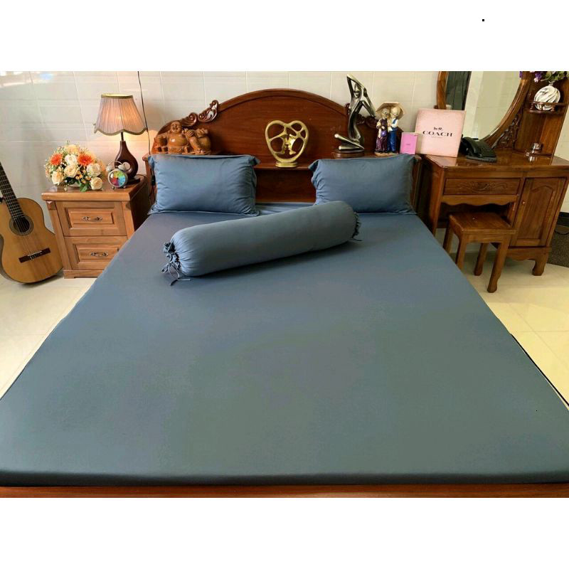 Drap ga thun trơn lẻ cao cấp ga trải giường thun co giãn 4 chiều ôm nệm chắc chắn nhiều màu