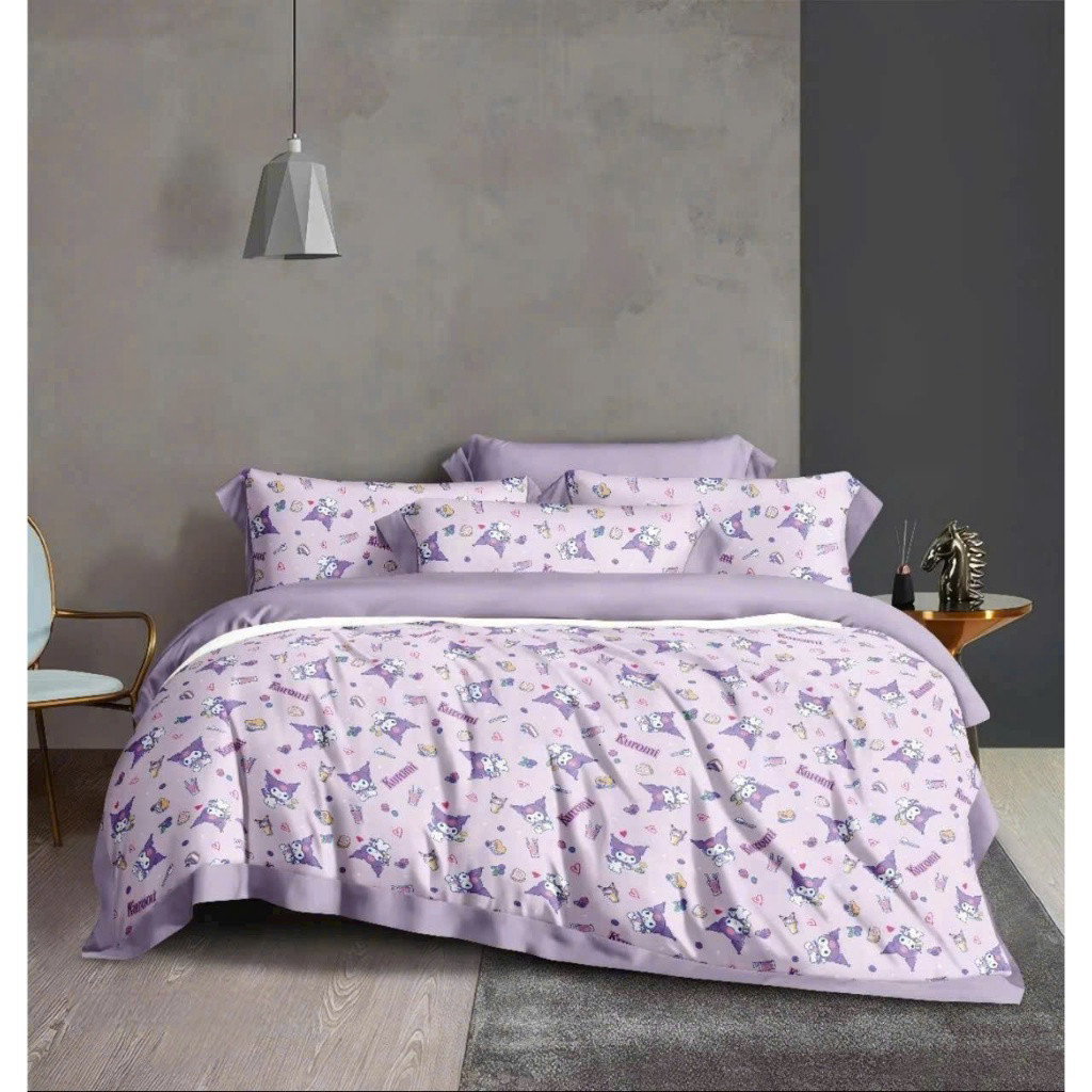Bộ ga gối Tencel lụa cao cấp gồm 4 món mát lạnh áo gối ôm có dây kéo dùng cho nệm 3–25cm