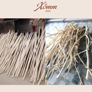 Cành cây khô decor, trang trí 1-2m. thanh gỗ tròn trang trí quán cafe, mái che sân vườn,treo quần áo