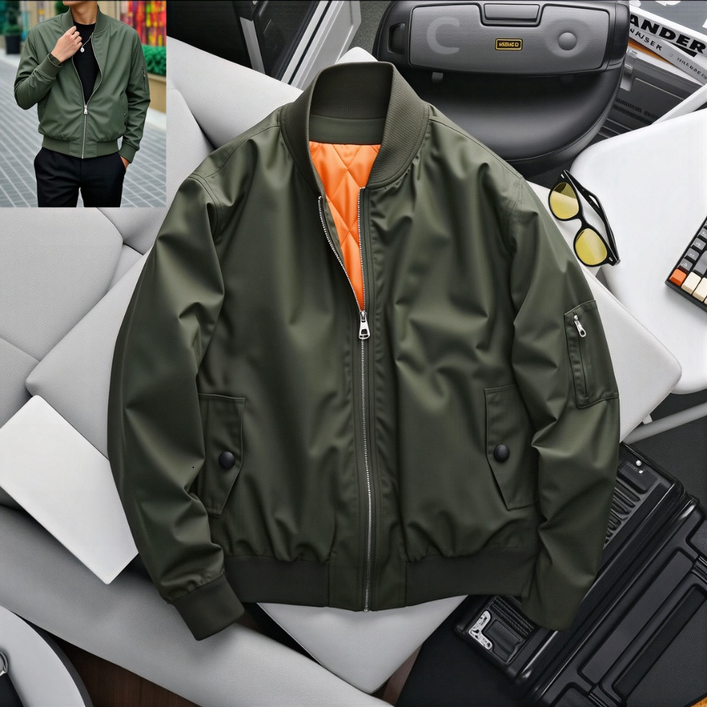 Áo Khoác A6 Bomber Cao Cấp 3 Lớp Trần Bông, Áo Khoác Dáng Ngắn Lịch Sự Sang Trọng Giữ Ấm Mùa Đông  2025