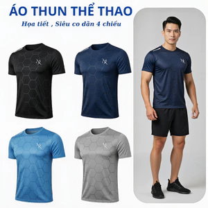 Áo Thun Nam Thể Thao Co Giãn 4 Chiều Form Body Tập Gym, Chạy Bộ, Đá Banh – Thoáng Mát, Nhanh Khô 2025