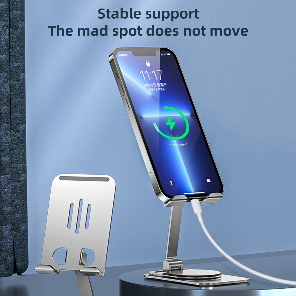Mô tả Giá đỡ điện thoại/máy tính bảng GOOJODOQ bằng kim loại thích hợp cho iPad 10.2 7 8 9 Gen Soporte Xiaomi Samsung - 6