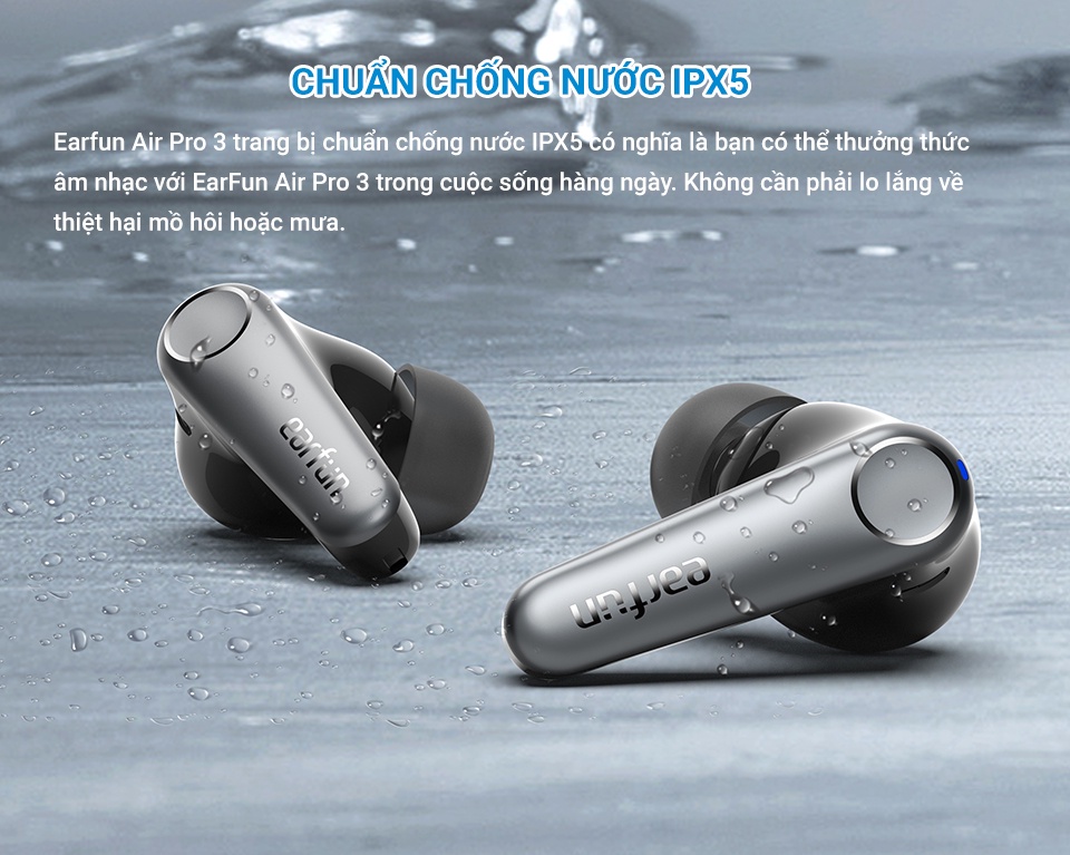 Mô tả Tai nghe Bluetooth True Wireless Earfun Air Pro 3 lọc gió chống ồn ANC 6 micro bluetooth 5.3 nghe 9h - 6