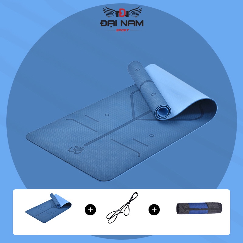 Mô tả Thảm Tập Yoga Định Tuyến TPE 8mm 1 Lớp Cao Cấp,Chống Trơn Trượt Đại Nam Sport + Kèm Túi Và Dây - 7