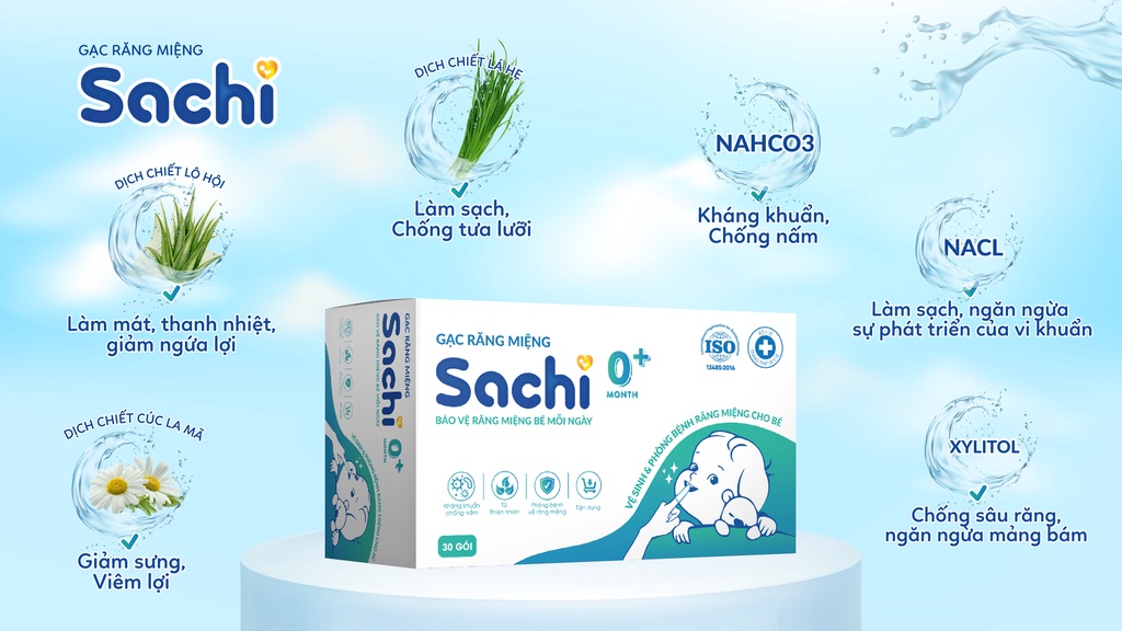 Mô tả Combo 2 Hộp Gạc Răng Miệng Cho Bé Mọc Răng SACHI Hộp 30 Gói An Toàn Tiện Lợi, Vệ Sinh Hàng Ngày Ngăn Ngừa Sâu Răng - 3