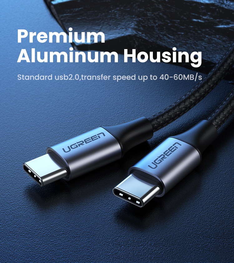 Dây cáp sạc Ugreen USB Type C thích hợp cho Samsung Xiaomi Air Macbook iPad Pro 12.9 2020/ 2018/ 2017 – ảnh mô tả chi tiết 9