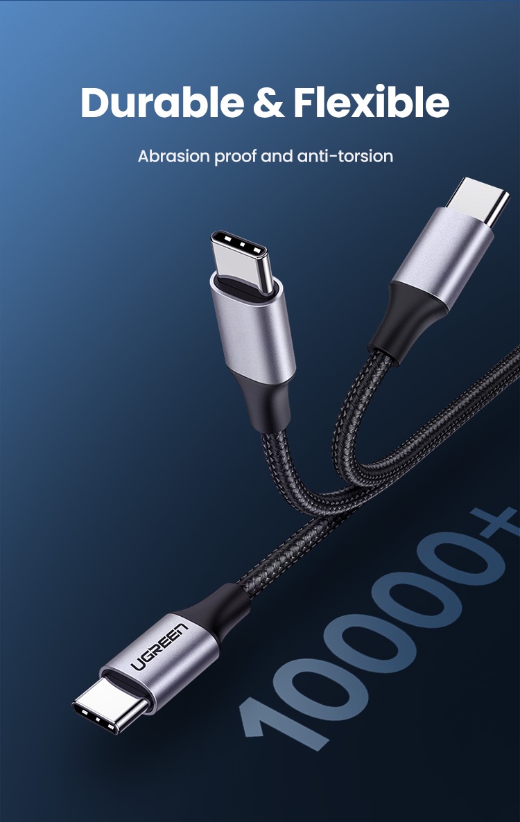 Dây cáp sạc Ugreen USB Type C thích hợp cho Samsung Xiaomi Air Macbook iPad Pro 12.9 2020/ 2018/ 2017 – ảnh mô tả chi tiết 11